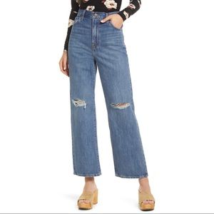 Levi’s High Waisted Straight Leg Distressed Jeans in Quite Churlish NEW